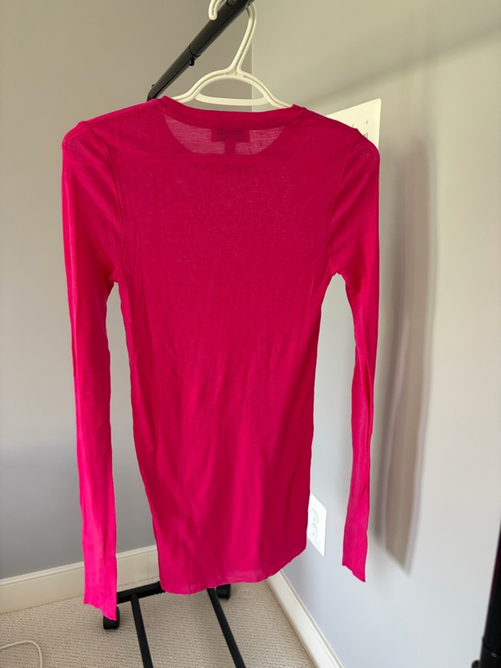 COS Hot Pink Ribbed Crew Neck Top - Picture 2 of 7